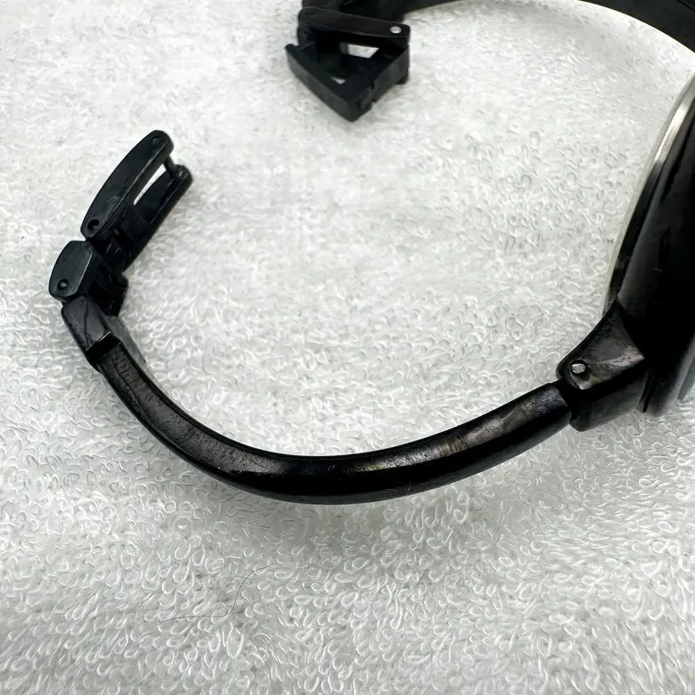 Anne Klein Black Ion Dial Bangle Bracelet Watch Stainless Steel Back 10CF-T